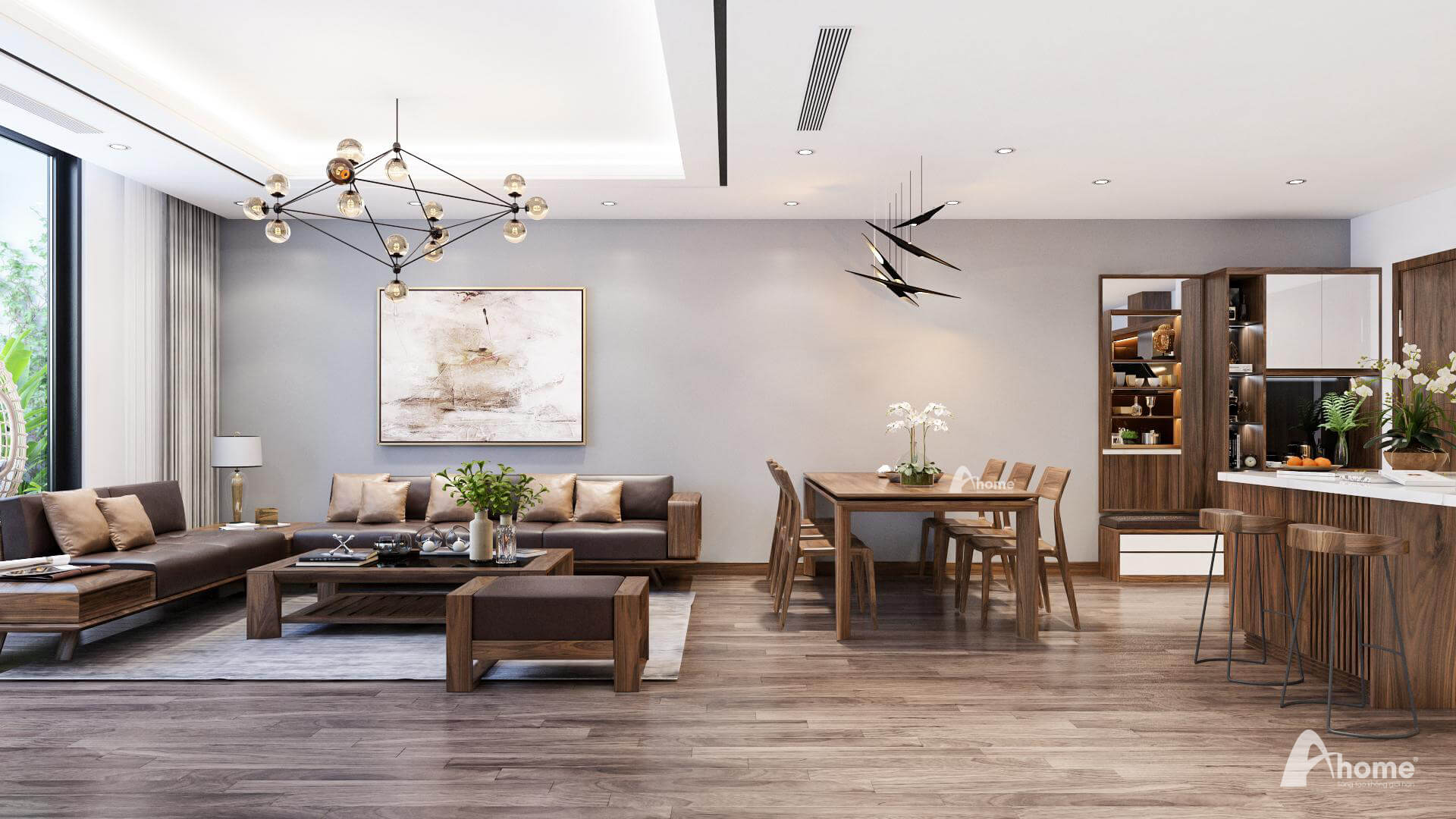 Thiết kế nội thất chung cư Sun Grand – Chị Giang