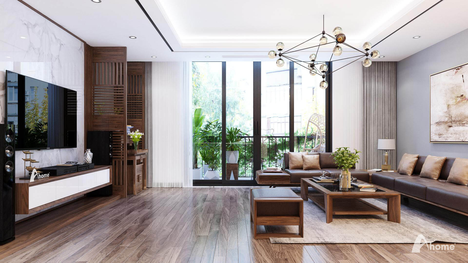 Thiết kế nội thất chung cư Sun Grand – Chị Giang - Hình ảnh 3